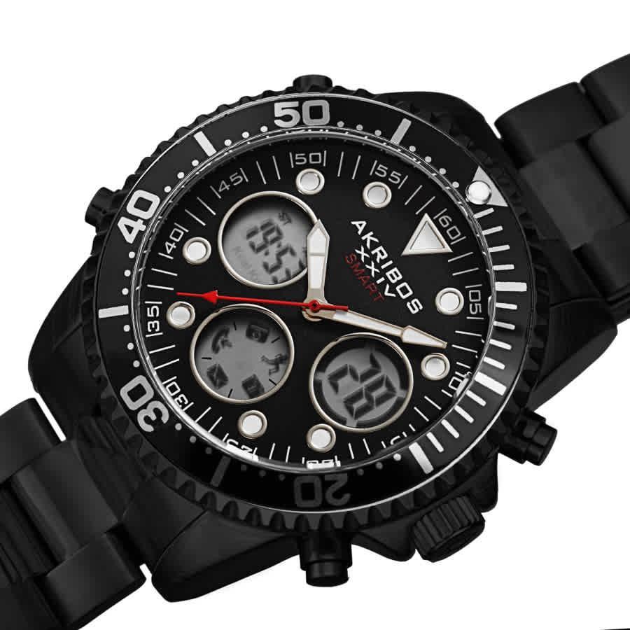 商品Akribos XXIV|Akribos XXIV Quartz Black Dial Mens Smart Watch AK1094BK,价格¥482,第4张图片详细描述