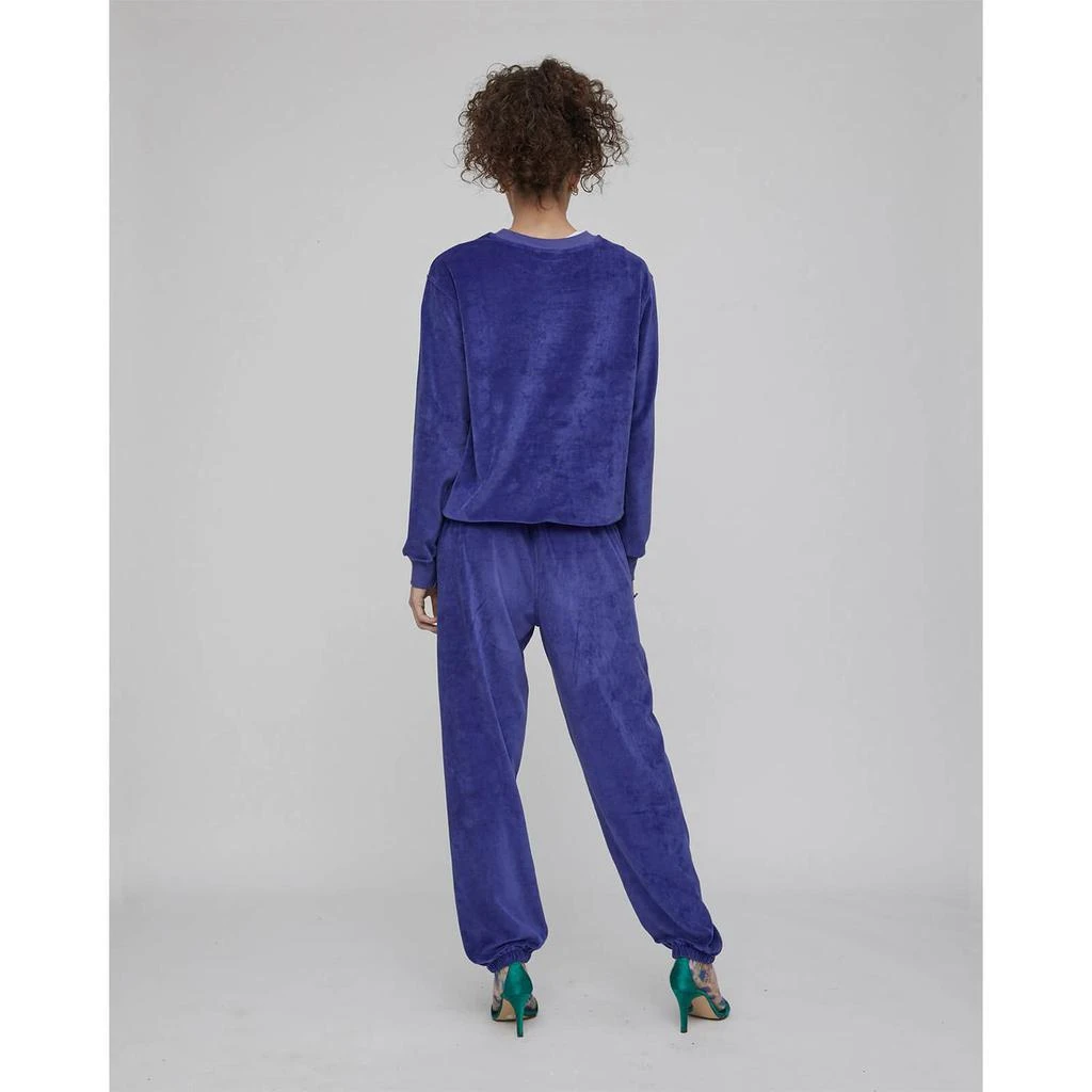 商品The Hut|Les Girls Les Boys Women's Velour Sweats Loose Fit Joggers - Blue,价格¥222,第4张图片详细描述