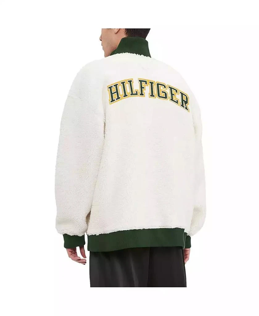 商品Tommy Hilfiger|Men's Cream Green Bay Packers Jordan Sherpa Quarter-Zip Sweatshirt,价格¥674,第2张图片详细描述