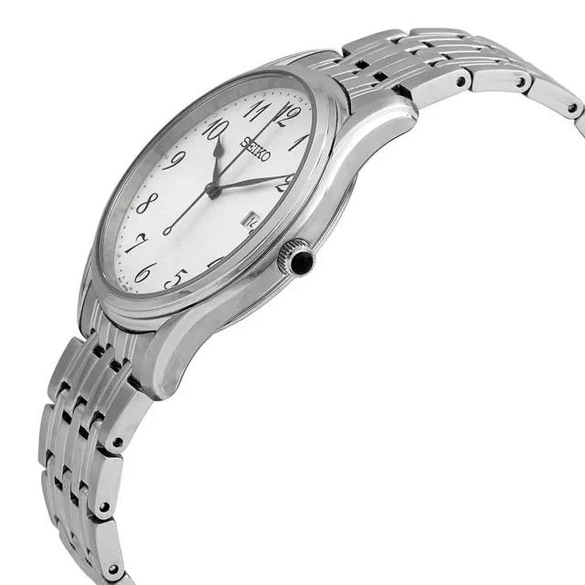 商品Seiko|Seiko Classic Quartz Silver Dial Stainless Steel Men's Watch SUR299,价格¥1234,第2张图片详细描述