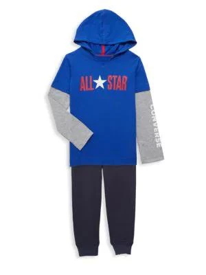 商品Converse|Little Boy's 2-Piece All-Star Hoodie & Joggers Set,价格¥121,第1张图片详细描述