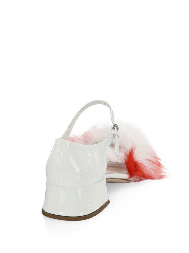 商品Miu Miu|Eco Fur & Patent Leather Ankle-Strap Sandals,价格¥4425,第2张图片详细描述