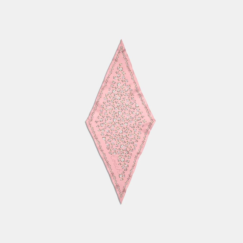 Coach Outlet Essential Tea Rose Silk Diamond Scarf 商品