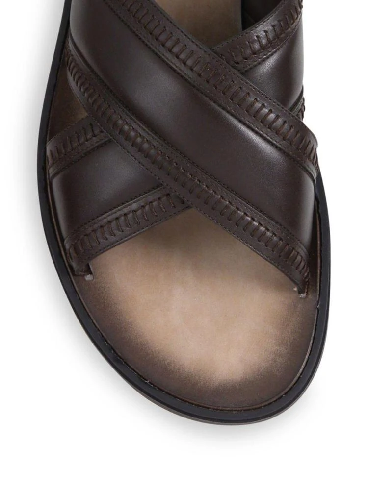 商品Tod's|Crisscross Leather Slides,价格¥2228,第3张图片详细描述