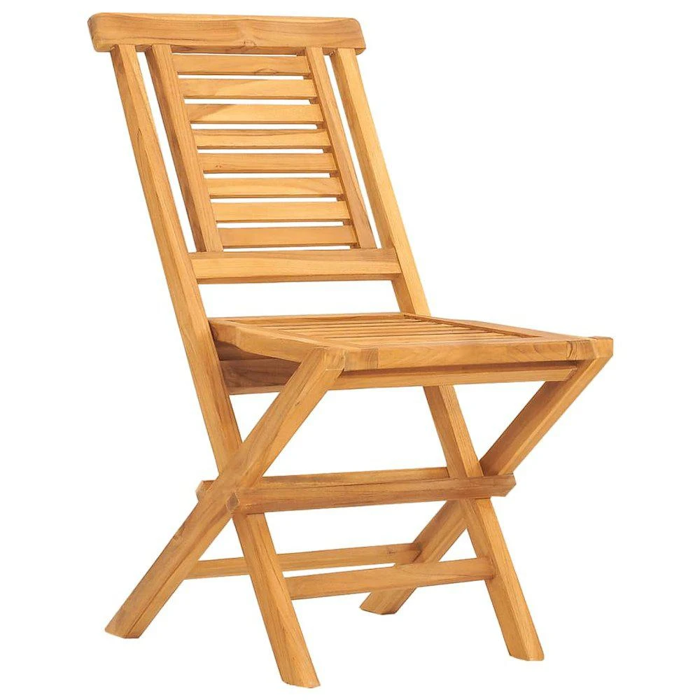 商品VidaXL|Folding Patio Chairs 2 pcs 18.5"x24.8"x35.4" Solid Wood Teak,价格¥1564,第3张图片详细描述