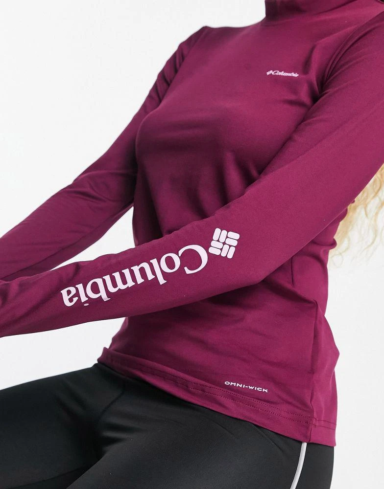 商品Columbia|Columbia Running trail run performance long sleeve top in purple,价格¥285,第3张图片详细描述