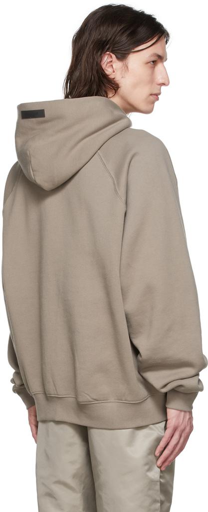 Taupe Cotton Hoodie商品第3张图片规格展示