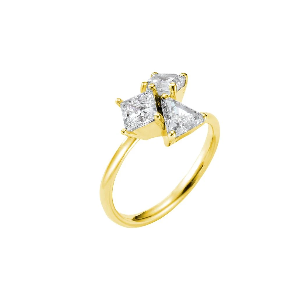 商品AME|Âme Trio 18K Yellow Gold, Lab-Grown Diamond 1.93ct. tw. Large Trilogy Ring Sz. 6.5,价格¥20548,第2张图片详细描述