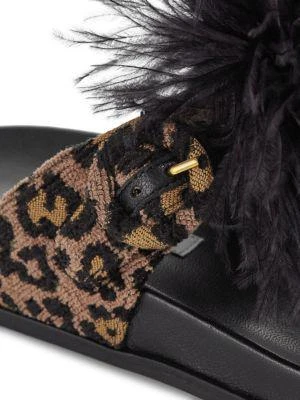 Boudoir Feather-Trimmed Thong Sandals 商品