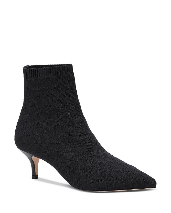 商品Coach|Women's Jade Knit Pointed Toe Mid Heel Booties,价格¥991,第1张图片