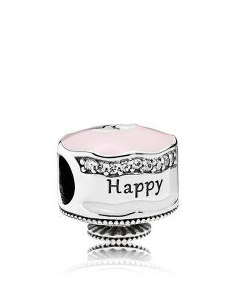 商品PANDORA|Sterling Silver & Cubic Zirconia Happy Birthday Cake Charm,价格¥412,第1张图片