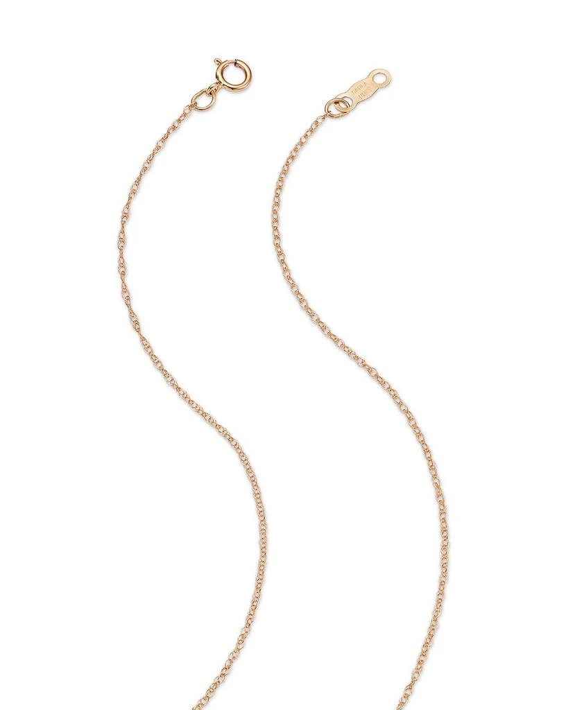14K Yellow Gold Flower Pendant Necklace, 18" 商品