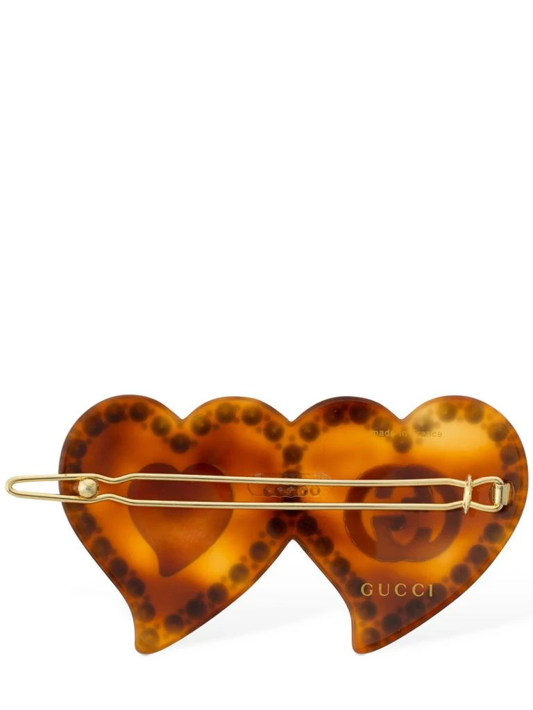 商品Gucci|Gg & Hearts Resin Hair Clip,价格¥3969,第3张图片详细描述