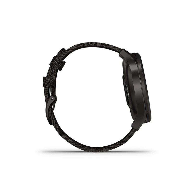 GARMIN 男女同款深灰色铝制表盘石英机芯黑色尼龙表带多功能智能手表42MM 商品
