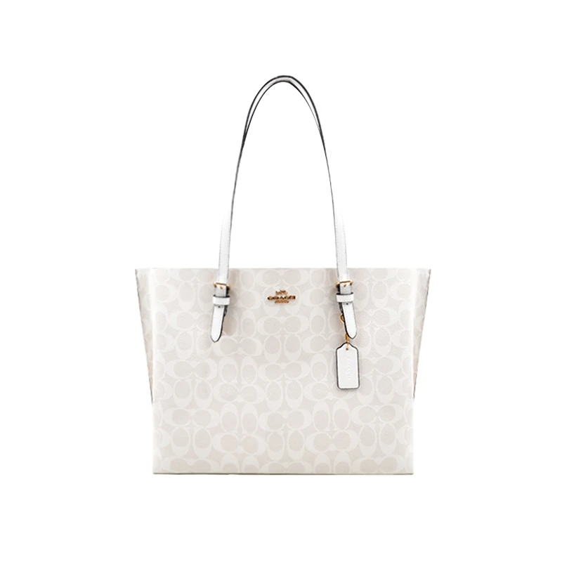 商品[国内直发] Coach|COACH 奥莱款Mollie女士PVC配皮带拉链隔层托特包 1665IMRFF,价格¥1958,第1张图片