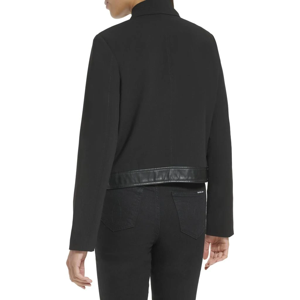 商品Calvin Klein|Zip Jacket with PU Trim,价格¥923,第2张图片详细描述