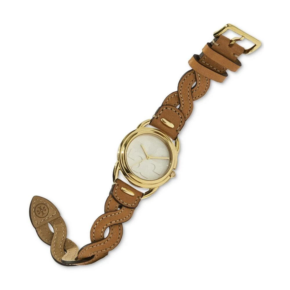 商品Tory Burch|Women's The Miller Brown Braided Leather Strap Watch 32mm,价格¥1431,第5张图片详细描述