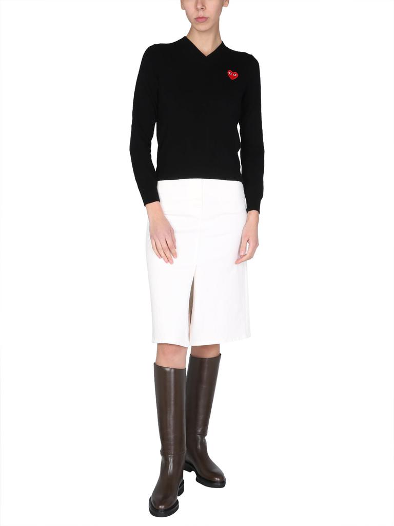 Comme des Garçons Play Jersey With heart Logo Patch商品第2张图片规格展示