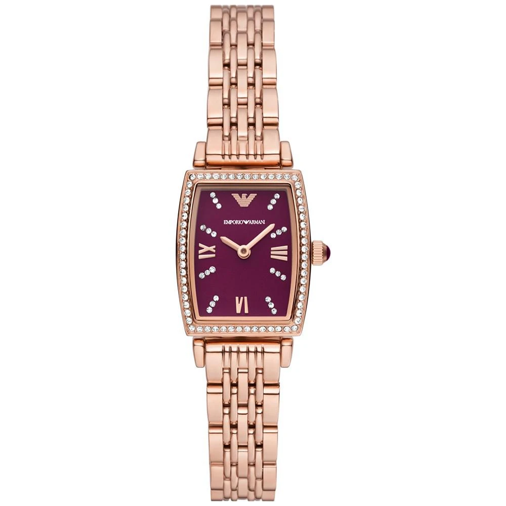 商品Emporio Armani|Women's Rose Gold-Tone Stainless Steel Bracelet Watch 26mm,价格¥2807,第1张图片