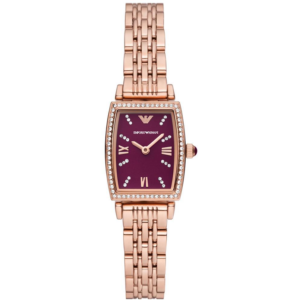 商品Emporio Armani|Women's Rose Gold-Tone Stainless Steel Bracelet Watch 26mm,价格¥2714,第1张图片