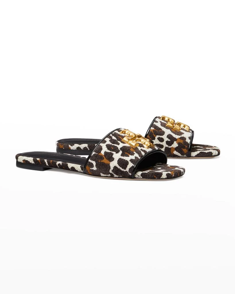 商品Tory Burch|Eleanor Leopard Medallion Flat Sandals,价格¥1031,第2张图片详细描述