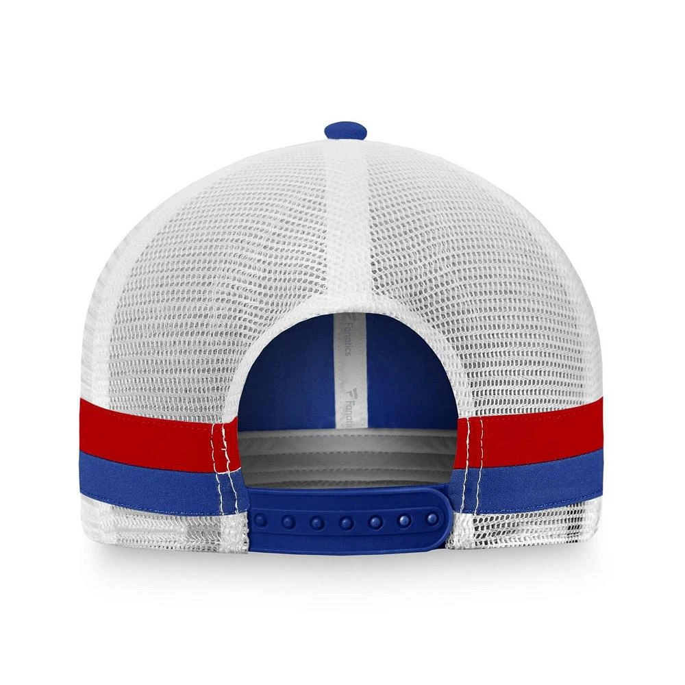 商品Fanatics|Men's Branded Royal, White New York Giants Iconic Team Stripe Trucker Snapback Hat,价格¥190,第2张图片详细描述