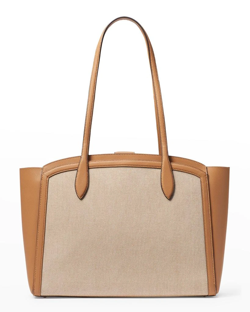 商品Kate Spade|canvas and faux-leather tote bag,价格¥1084,第3张图片详细描述