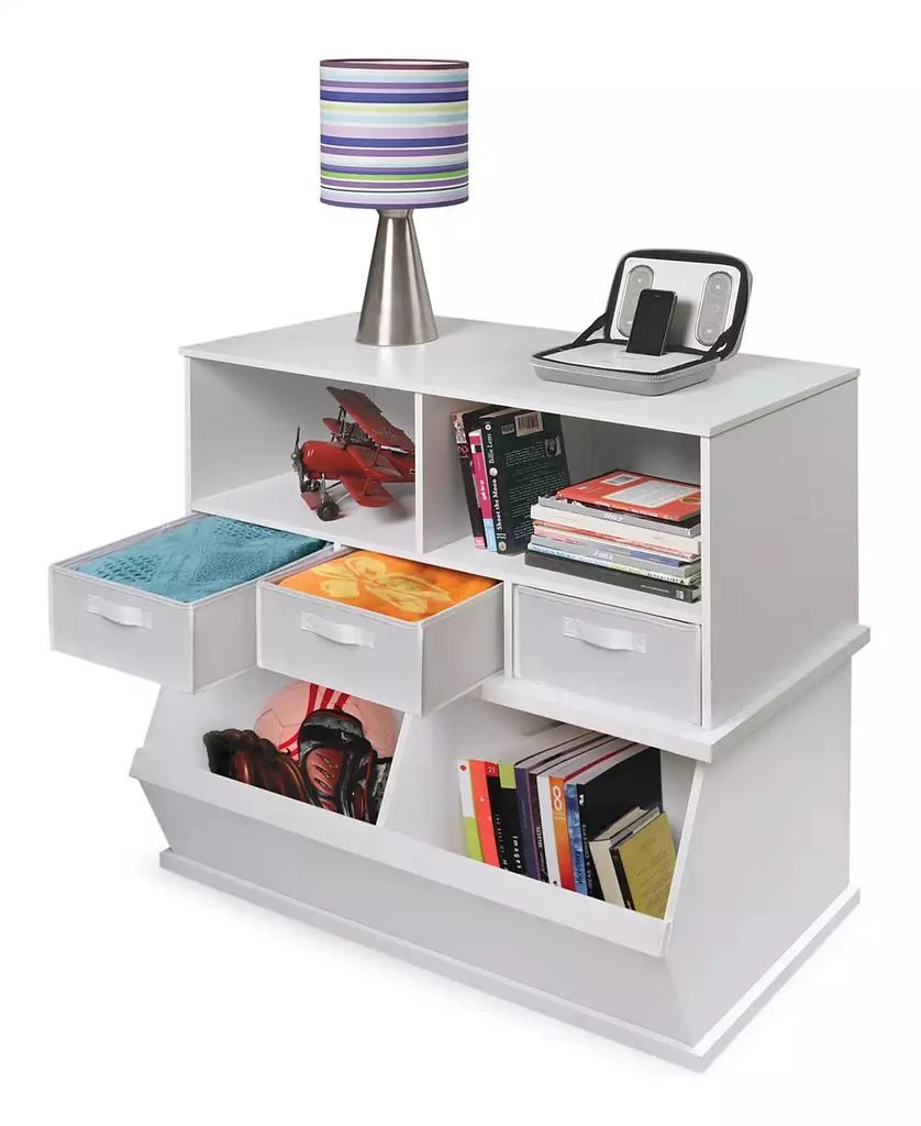 Stackable Shelf Storage Cubby With Three Baskets 商品