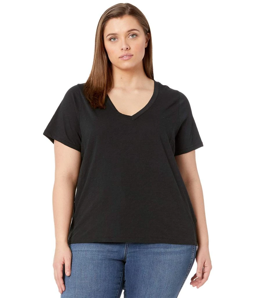 商品Madewell|Plus Whisper Cotton V-Neck Tee,价格¥146,第1张图片