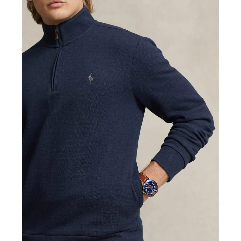 商品Ralph Lauren|Men's Double-Knit Mesh Quarter-Zip Pullover,价格¥664,第3张图片详细描述