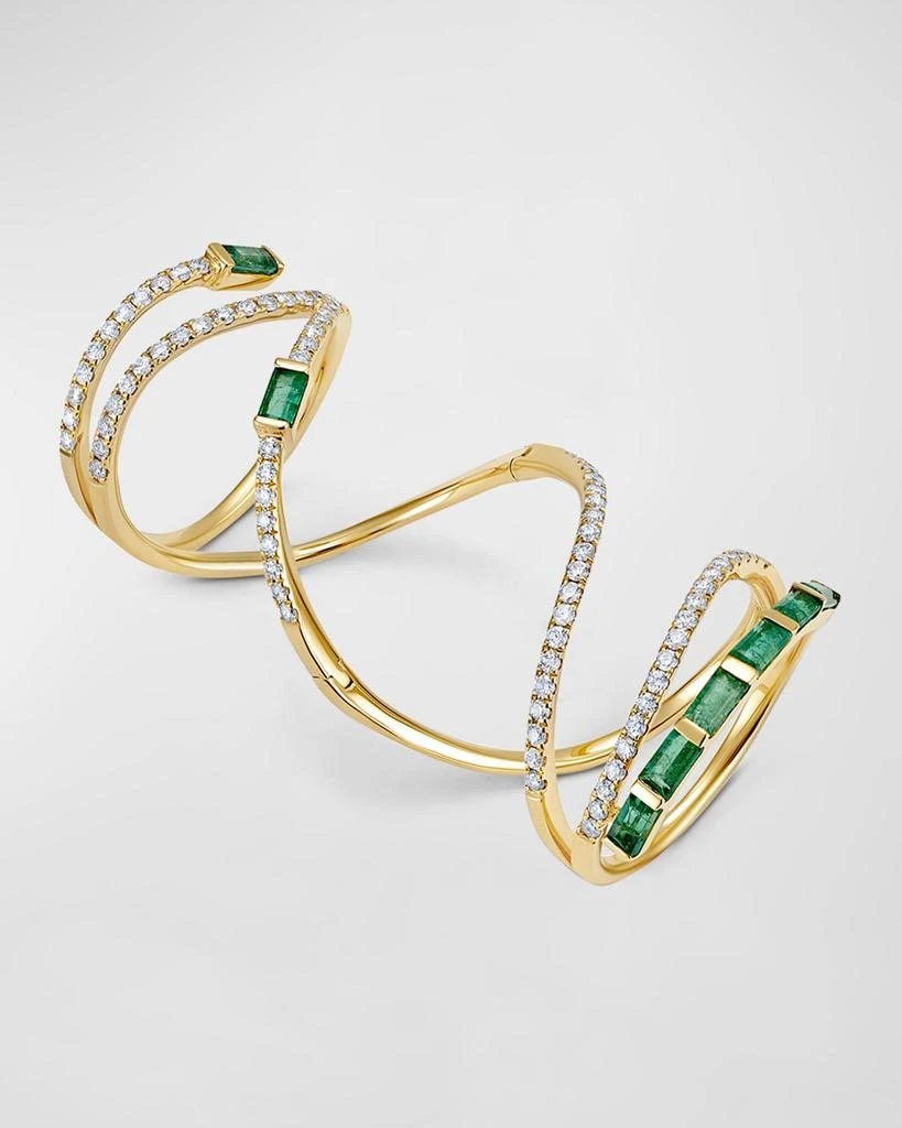 商品Graziela Gems|Emerald Baguette Mega Swirl Ring,价格¥43718,第1张图片