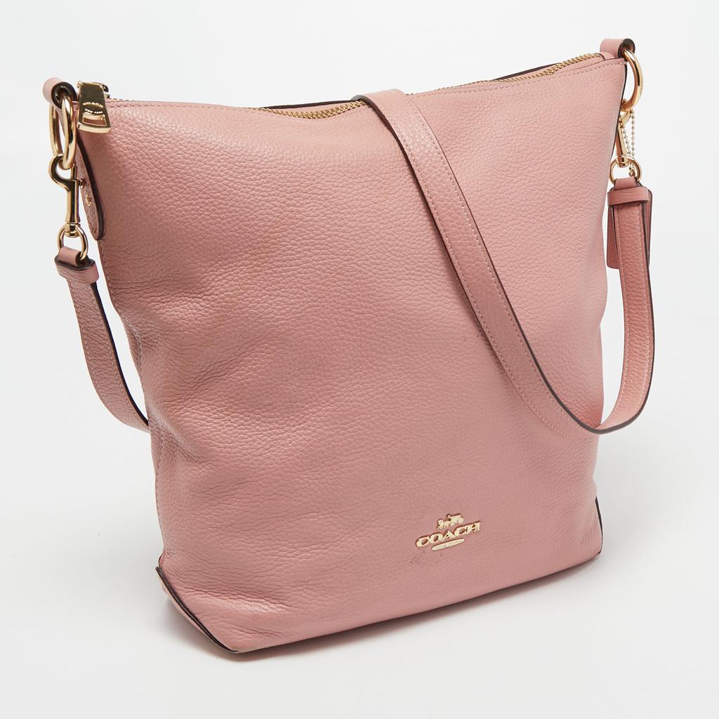 Coach Pink Leather Abby Duffle Crossbody Bag商品第3张图片规格展示