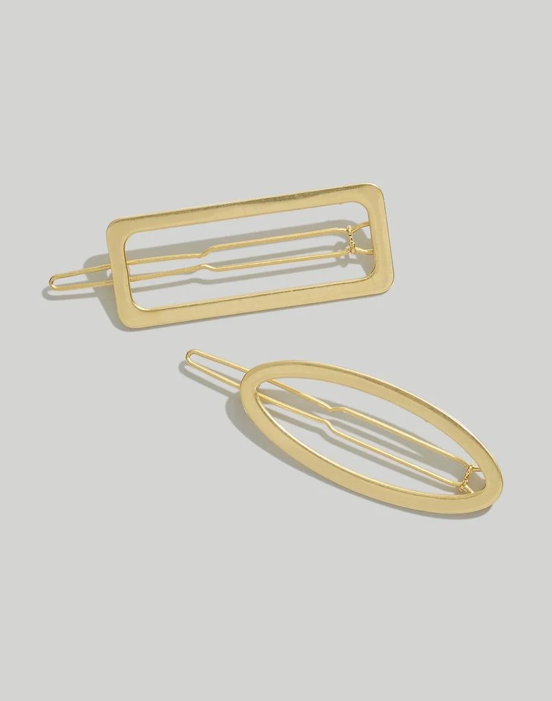 商品Madewell|Two-Pack Open Shape Hair Clips,价格¥143,第1张图片