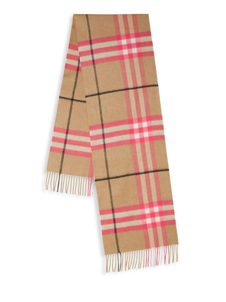 商品Burberry|Fluro Giant Check Cashmere Scarf,价格¥3262,第2张图片详细描述