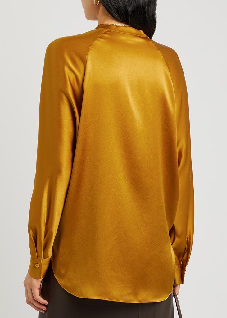 商品Vince|Orange silk-satin blouse,价格¥2647,第5张图片详细描述