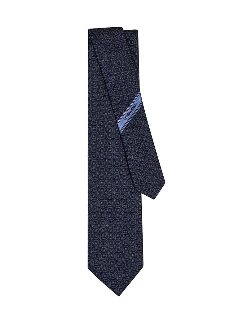商品Salvatore Ferragamo|Aosta Gancio Woven Silk Tie,价格¥1771,第3张图片详细描述