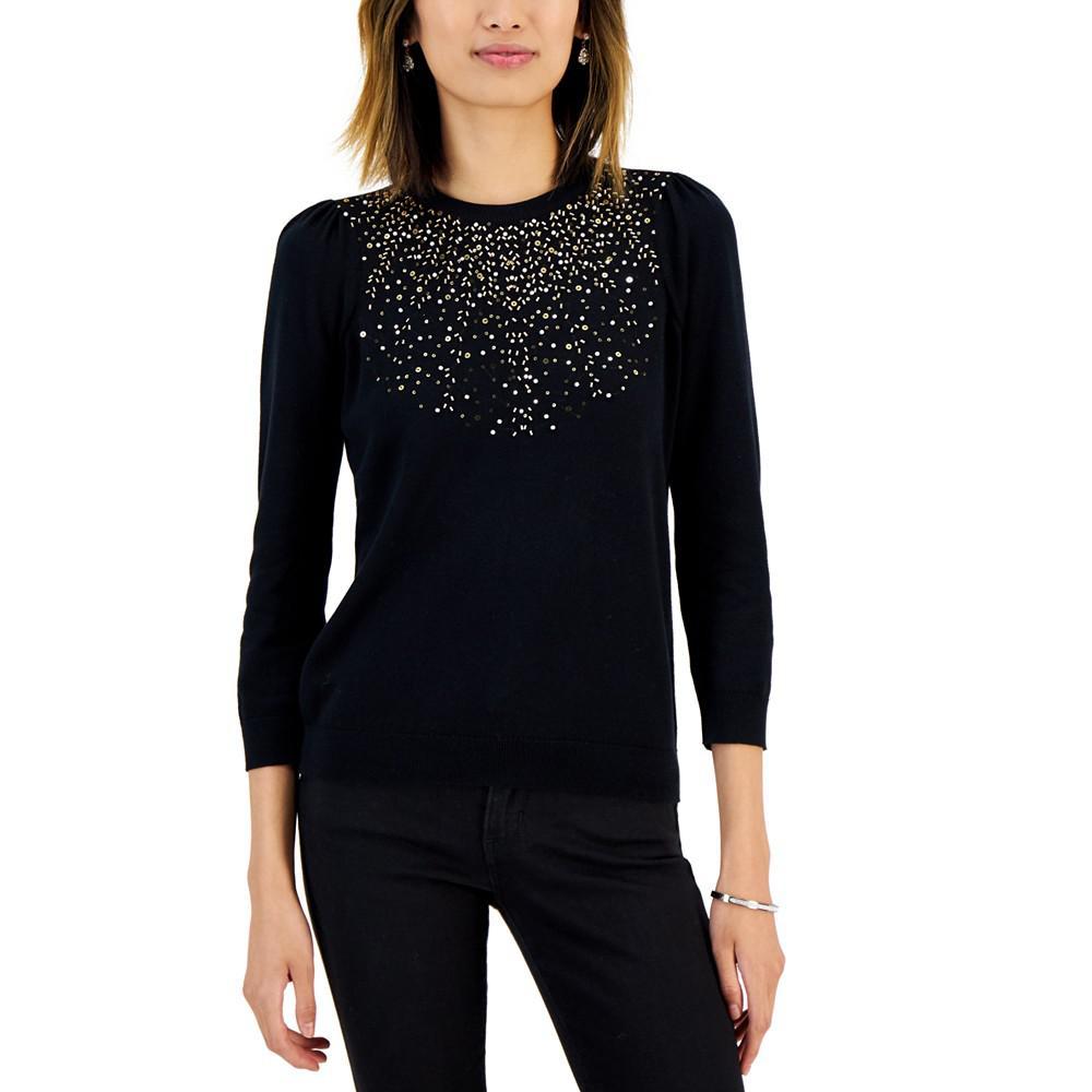 商品Charter Club|Petite Embellished Sweater, Created for Macy's,价格¥222,第1张图片