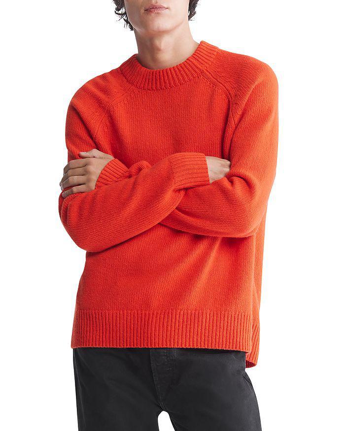 商品Calvin Klein|Regular Fit Merino Wool Crewneck Sweater,价格¥1228,第3张图片详细描述
