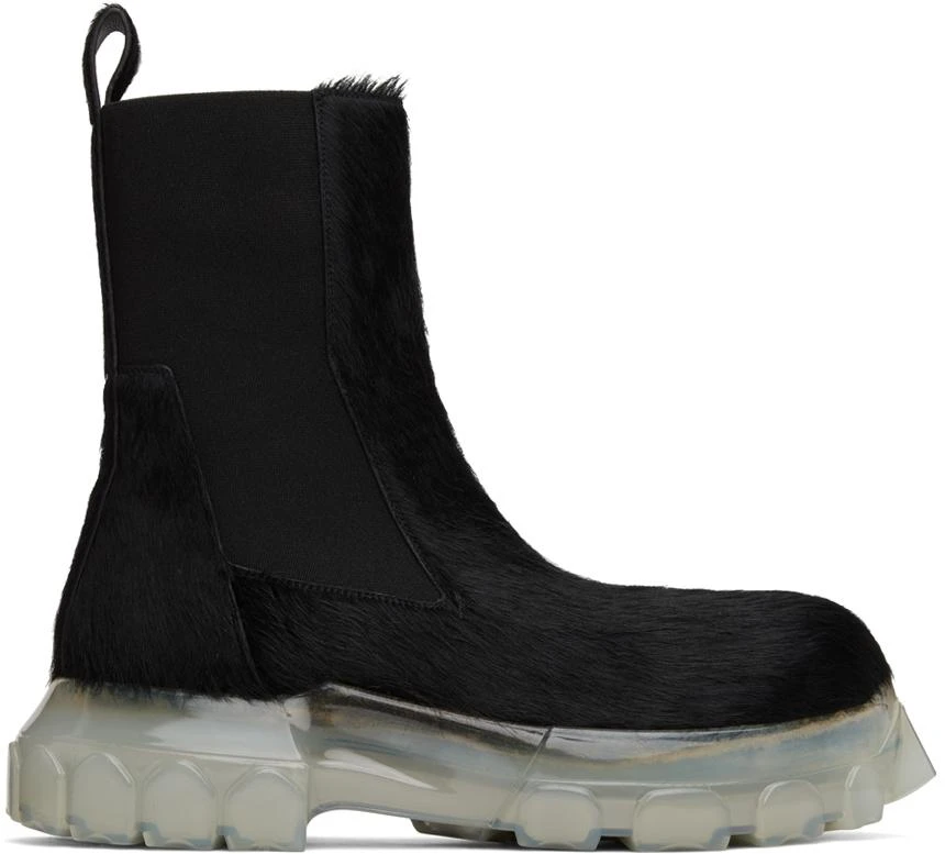 商品Rick Owens|Black Bozo Tractor Chelsea Boots,价格¥6725,第1张图片