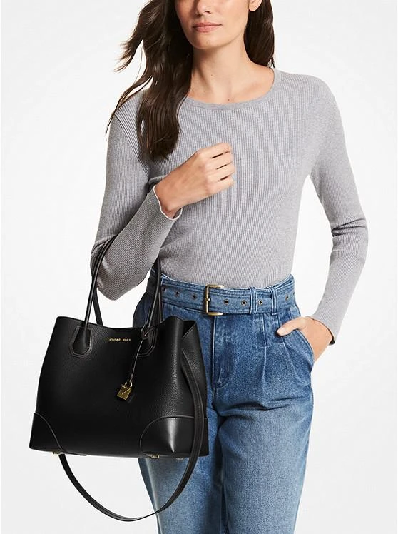 商品Michael Kors|Mercer Gallery Medium Faux Pebbled Leather Tote Bag,价格¥899,第3张图片详细描述