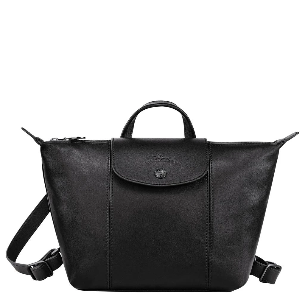 商品Longchamp|Backpack Le Pliage Cuir Black (10150757001),价格¥2937,第1张图片