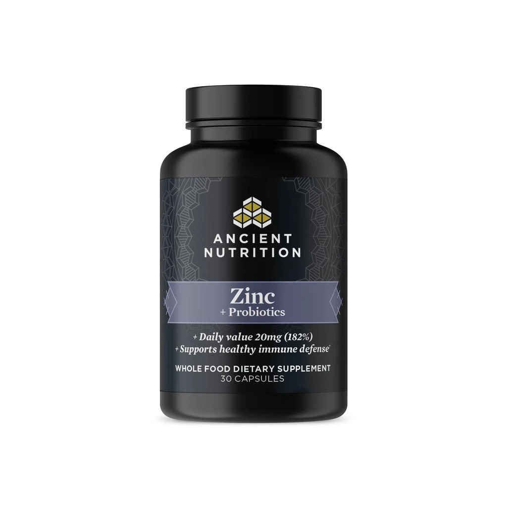 商品Ancient Nutrition|Ancient Nutrients Zinc + Probiotics | Capsules (30 Capsules),价格¥190,第1张图片