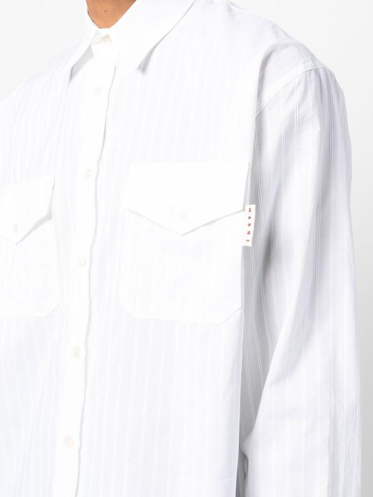 商品Marni|Embroidered striped shirt,价格¥2209,第7张图片详细描述