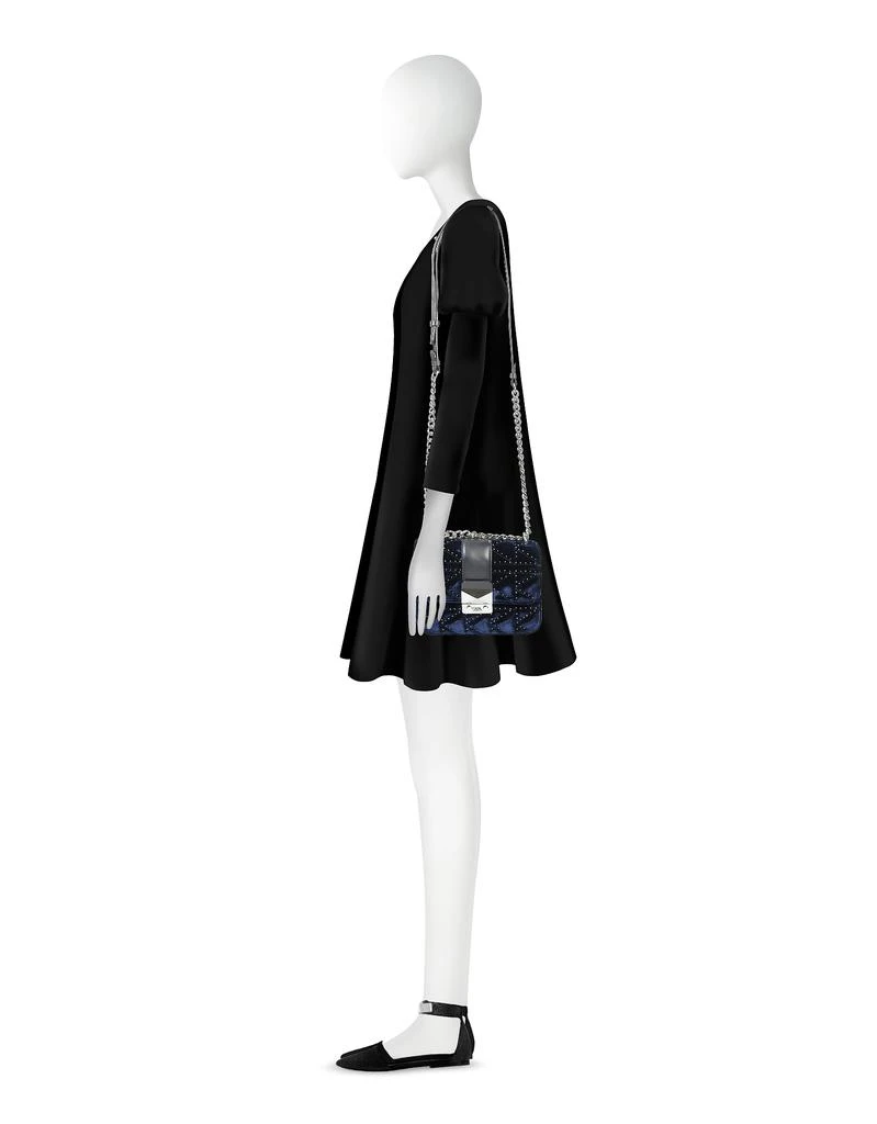 商品Karl Lagerfeld Paris|K / Kuilted Studs天鹅绒斜挎包,价格¥1298,第3张图片详细描述