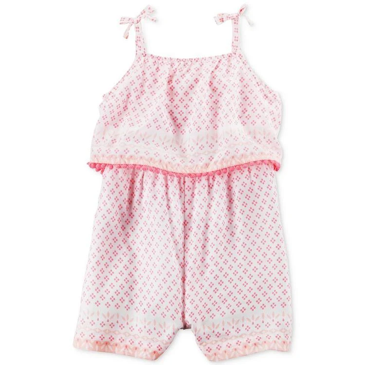 商品Carter's|Mixed-Print Popover Romper, Baby Girls (0-24 months),价格¥57,第1张图片