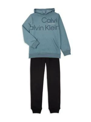 商品Calvin Klein|Little Boy’s 2-Piece Hoodie & Pants Set,价格¥250,第1张图片
