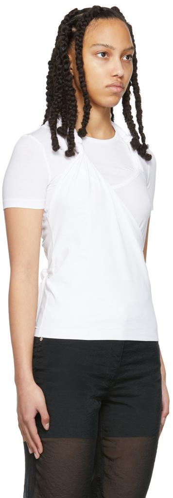 White Twisted Jersey T-Shirt商品第2张图片规格展示