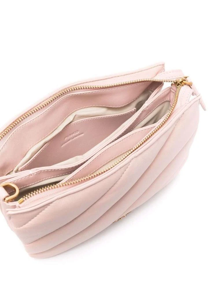 商品PINKO|Pinko Woman's Love Pink Quilted Leather Crossbody Bag,价格¥1596,第4张图片详细描述