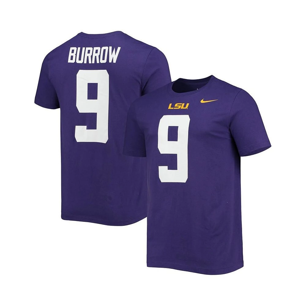 商品NIKE|Men's Joe Burrow Purple LSU Tigers Alumni Name and Number Team T-shirt,价格¥166,第1张图片