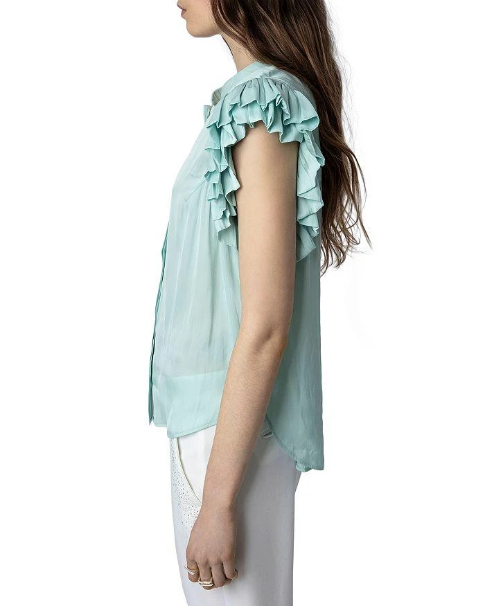 商品Zadig&Voltaire|Tiza Ruffled Sleeve Top,价格¥1032,第3张图片详细描述